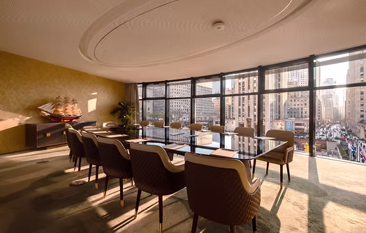 New York private lounge overlooking Manhattan